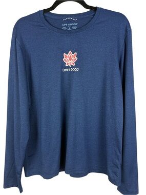 Life Is Good Active Lotus Flower Long Sleeve Performance Shirt - Women's Large